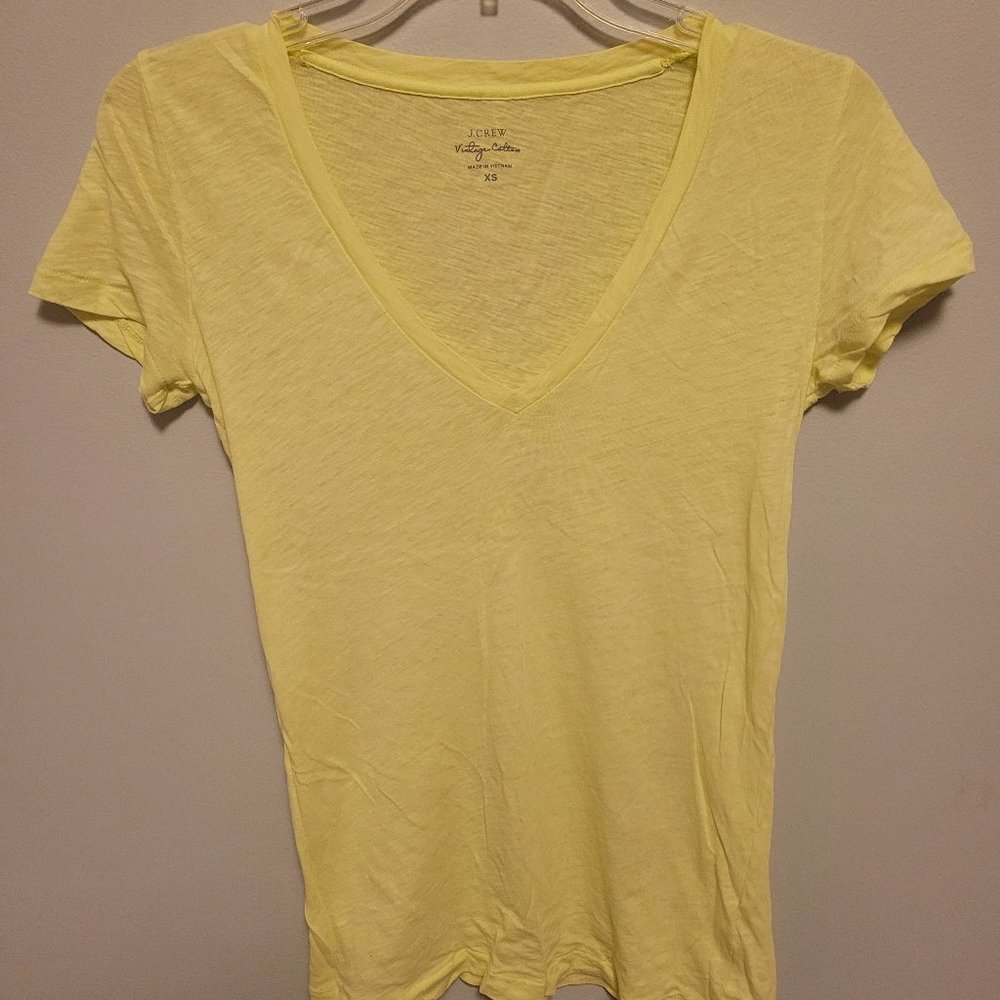 J. Crew Semi-Sheer V-Neck Short Sleeve T-Shirt